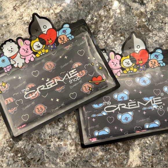 K-POP BTS Crème Shop Covid Face Masks (10 in total between the two bags) - Picture 5 of 5